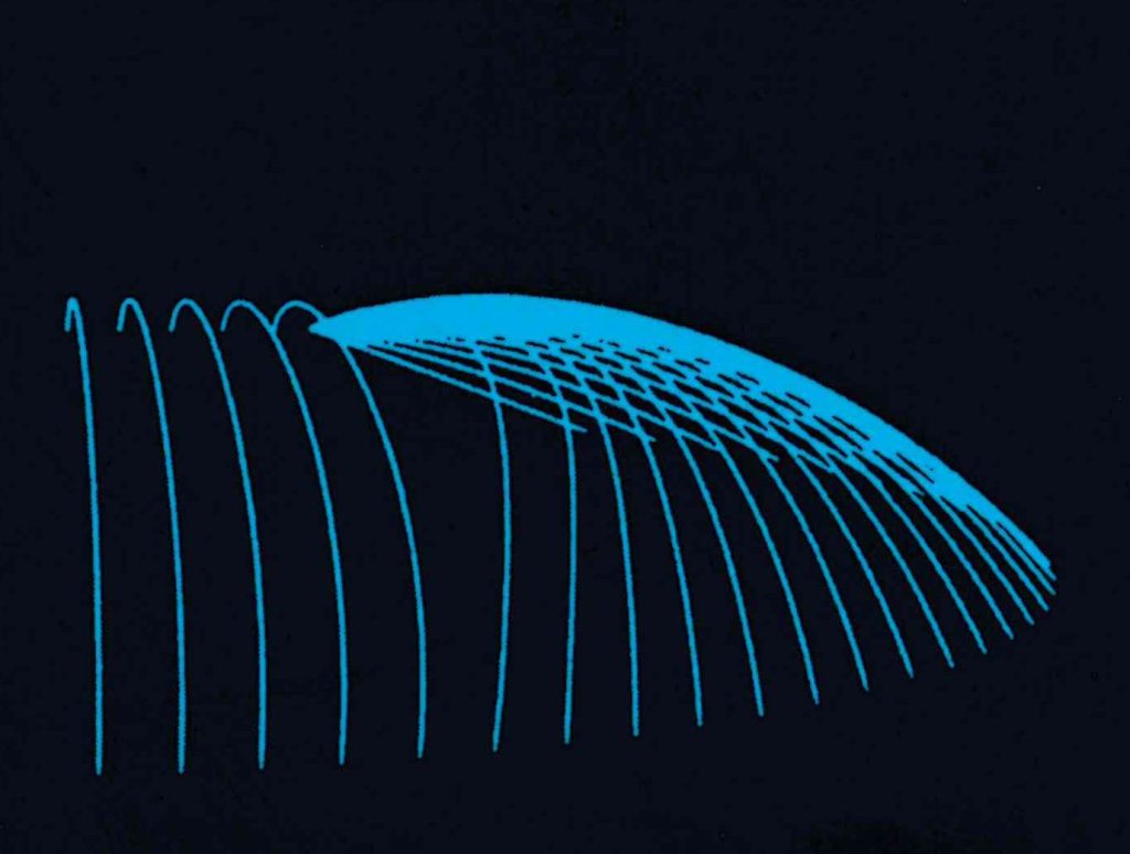 Schéma filaire d’une structure gonflable
